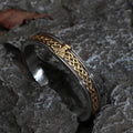 Vikings Thor's Hammer Stainless Steel Bangle Bracelet - Gold plated