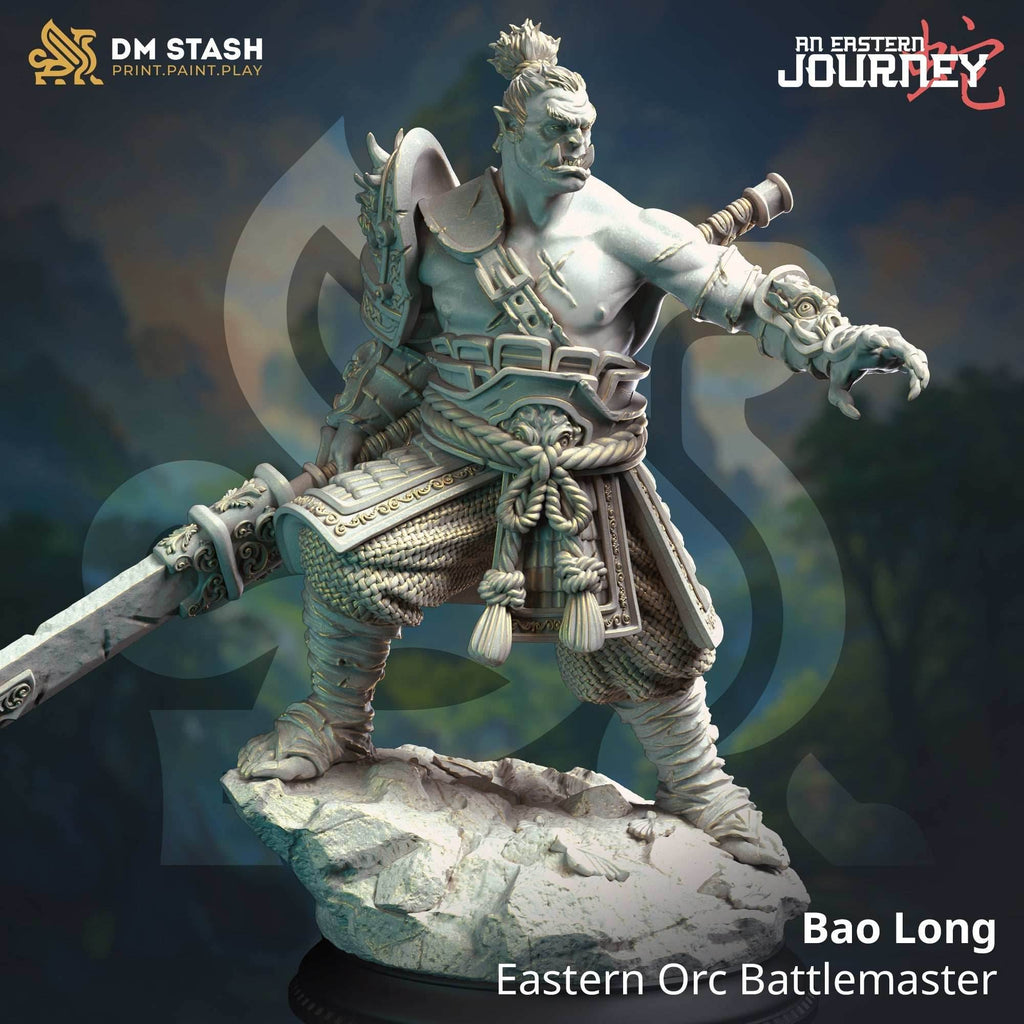 Bao Long, Eastern Orc Battlemaster (Male Orc Fighter) - 32mm Scale