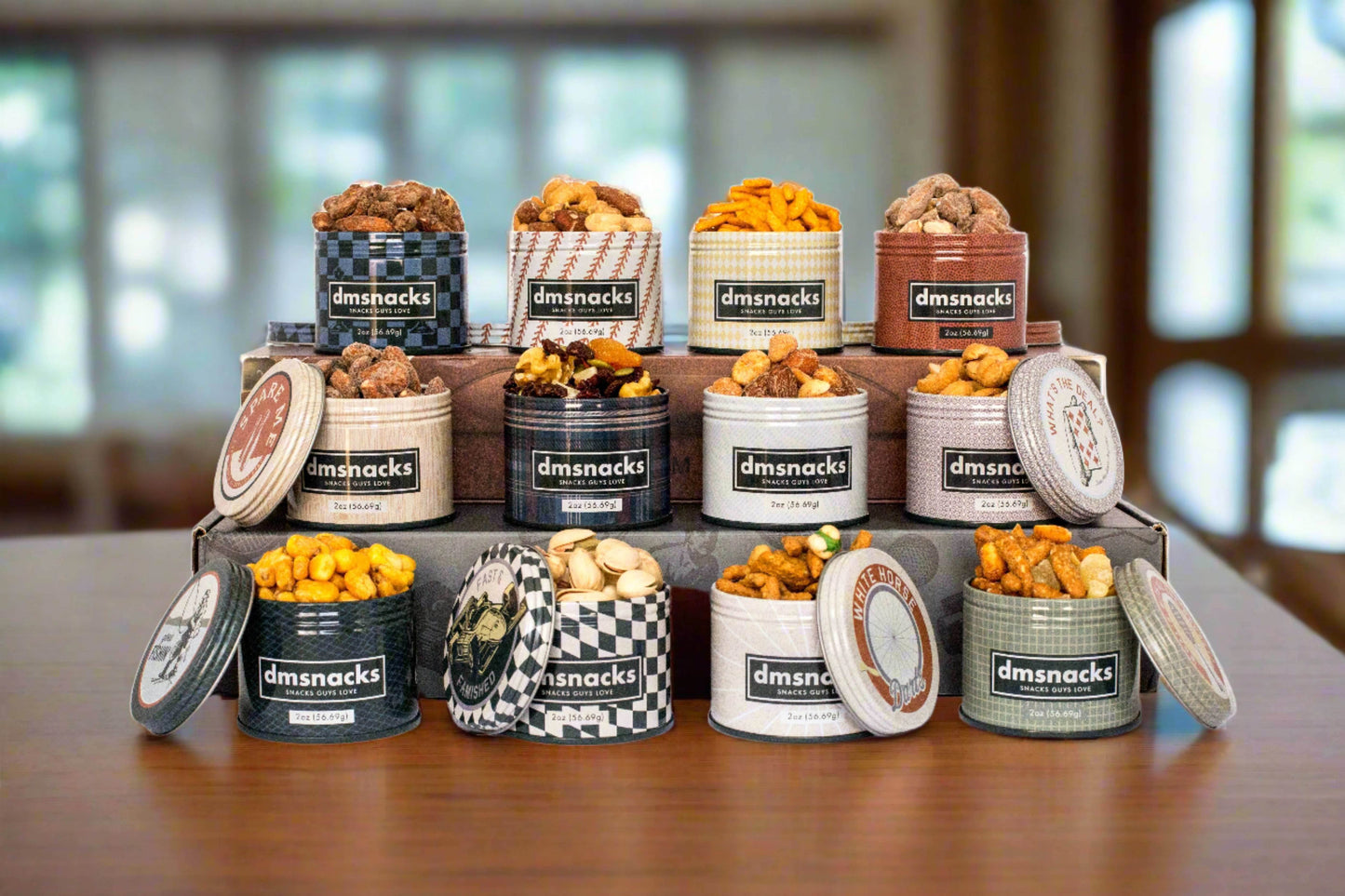Bar Cart Snacks – Gourmet Snack Collection for Entertaining | 12 Vintage-Inspired Nut Blends - 