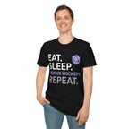 Bard T-Shirt – 'Eat, Sleep, Vicious Mockery, Repeat' - Navy / S