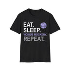 Bard T-Shirt – 'Eat, Sleep, Vicious Mockery, Repeat' - Black / S
