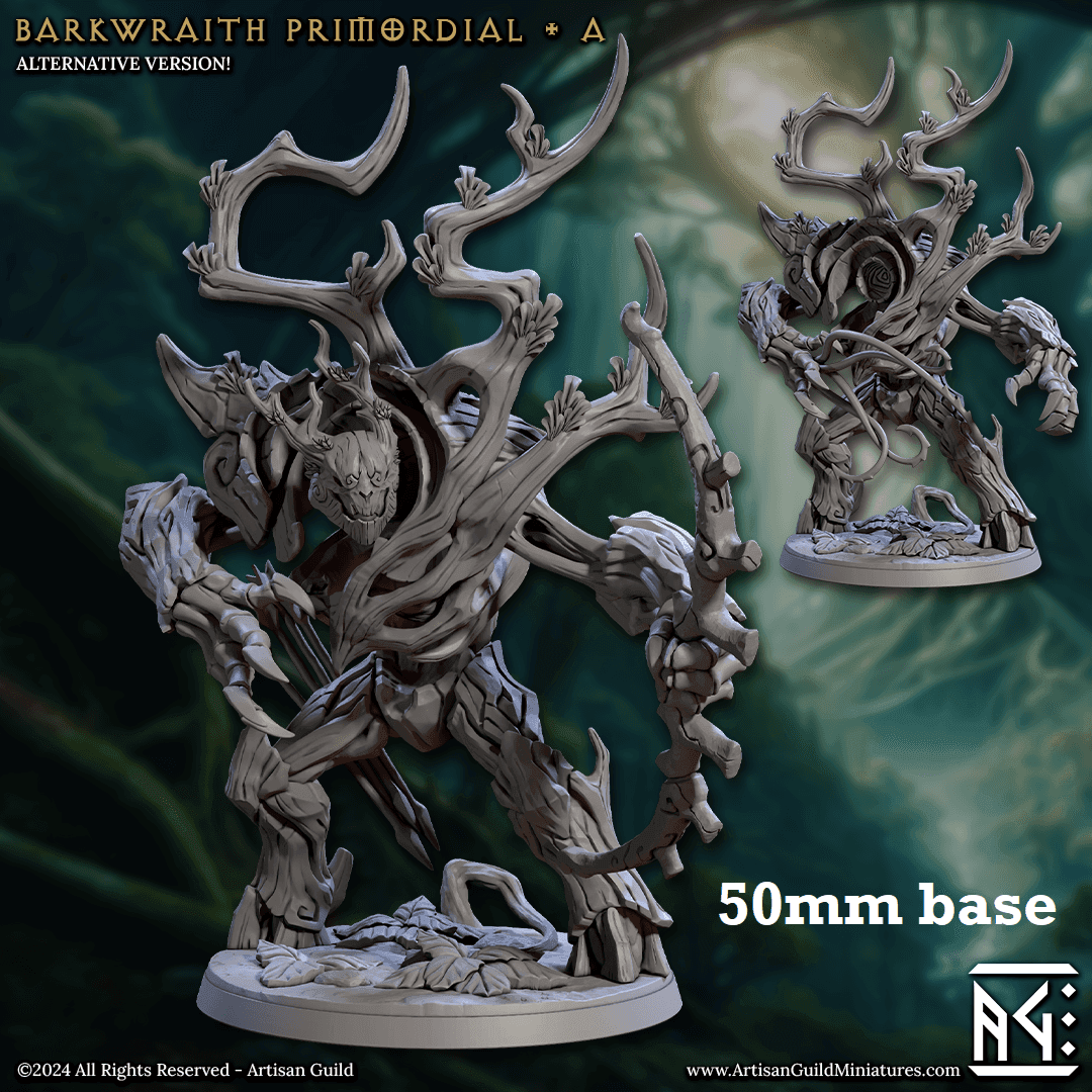 Barkwraith Primordial: Sculpt A (Forest Elemental) - With Head / Bow / Claw