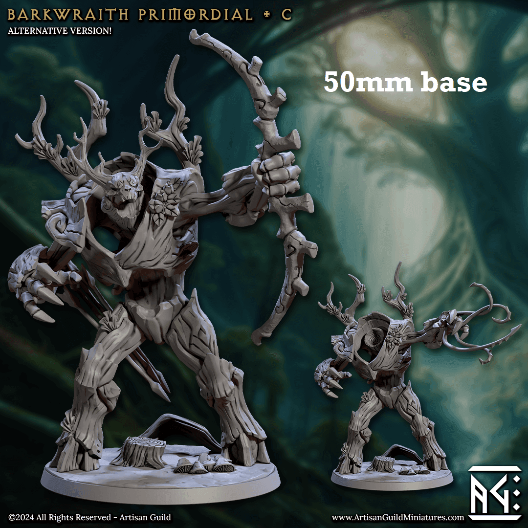 Barkwraith Primordial: Sculpt C (Forest Elemental) - With Head / Bow