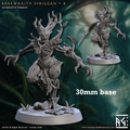 Barkwraith Spriggan: Sculpt B (Female Treefolk Warrior) - Treefolk Appearance / Claw