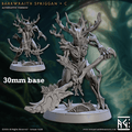 Barkwraith Spriggan: Sculpt C (Female Treefolk Ranger / Warrior) - Treefolk Appearance / Halberd