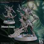 Barkwraith Spriggan: Sculpt C (Female Treefolk Ranger / Warrior) - Treefolk Appearance / Halberd
