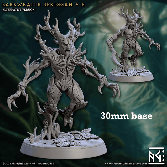 Barkwraith Spriggan: Sculpt E (Male Treefolk Warrior) - Treefolk Appearance / Claw
