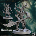 Barkwraith Spriggan: Sculpt F (Male Treefolk Ranger / Warrior) - Treefolk Appearance / Halberd