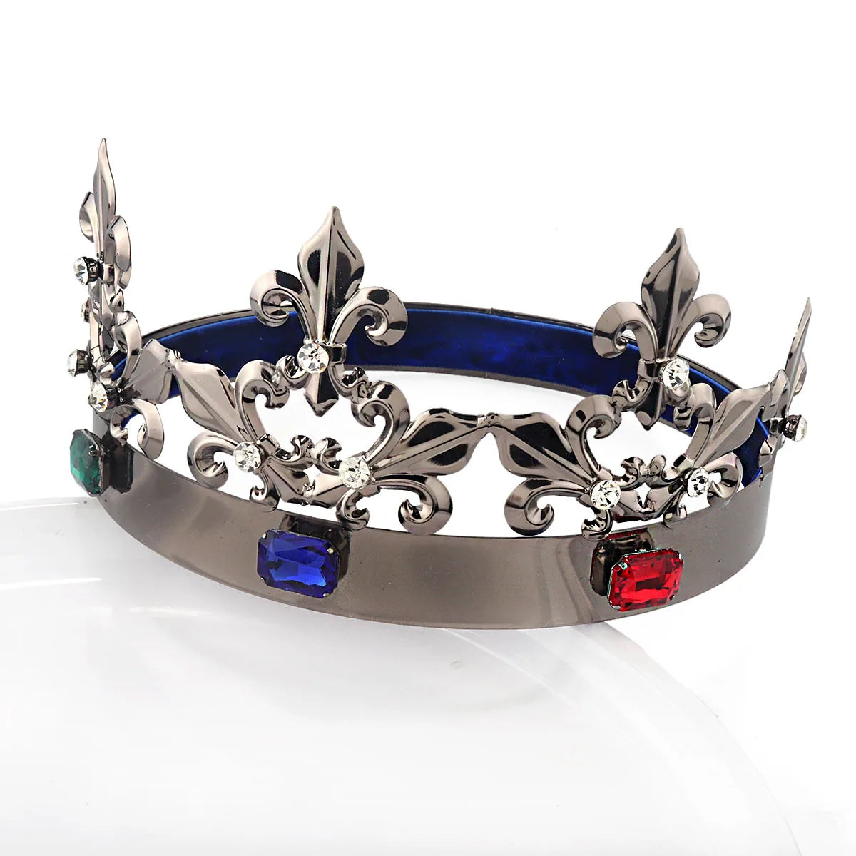 Baroque Black Crown With Imitation gem Men Women's Hair Accessories