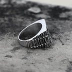 Barque Sailing Ship Stainless Steel Marine Ring - Silver / 7