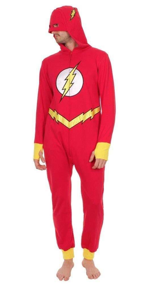 Barry Allen The Flash Hooded One Piece Pajama - S