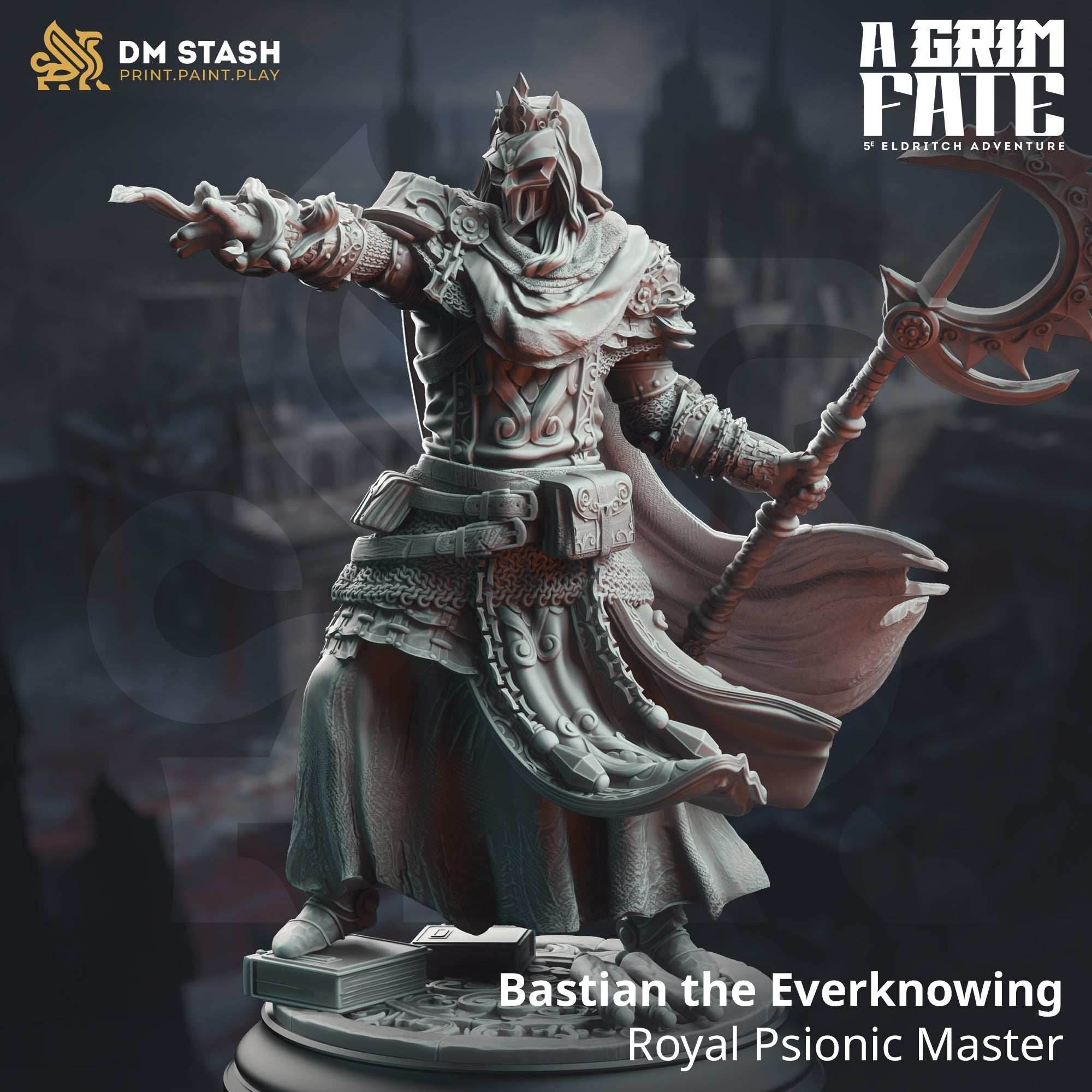 Bastian the Everknowing, Royal Psionic Master (Male Human Sorcerer) - 32mm Scale