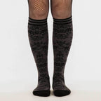 Bat Damask Knee High Socks - 