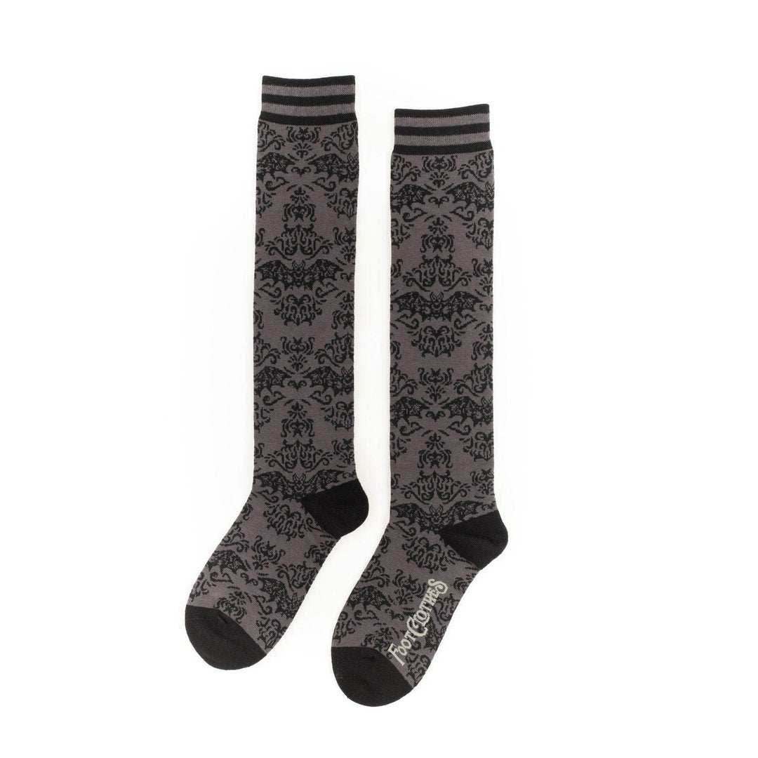 Bat Damask Knee High Socks - 