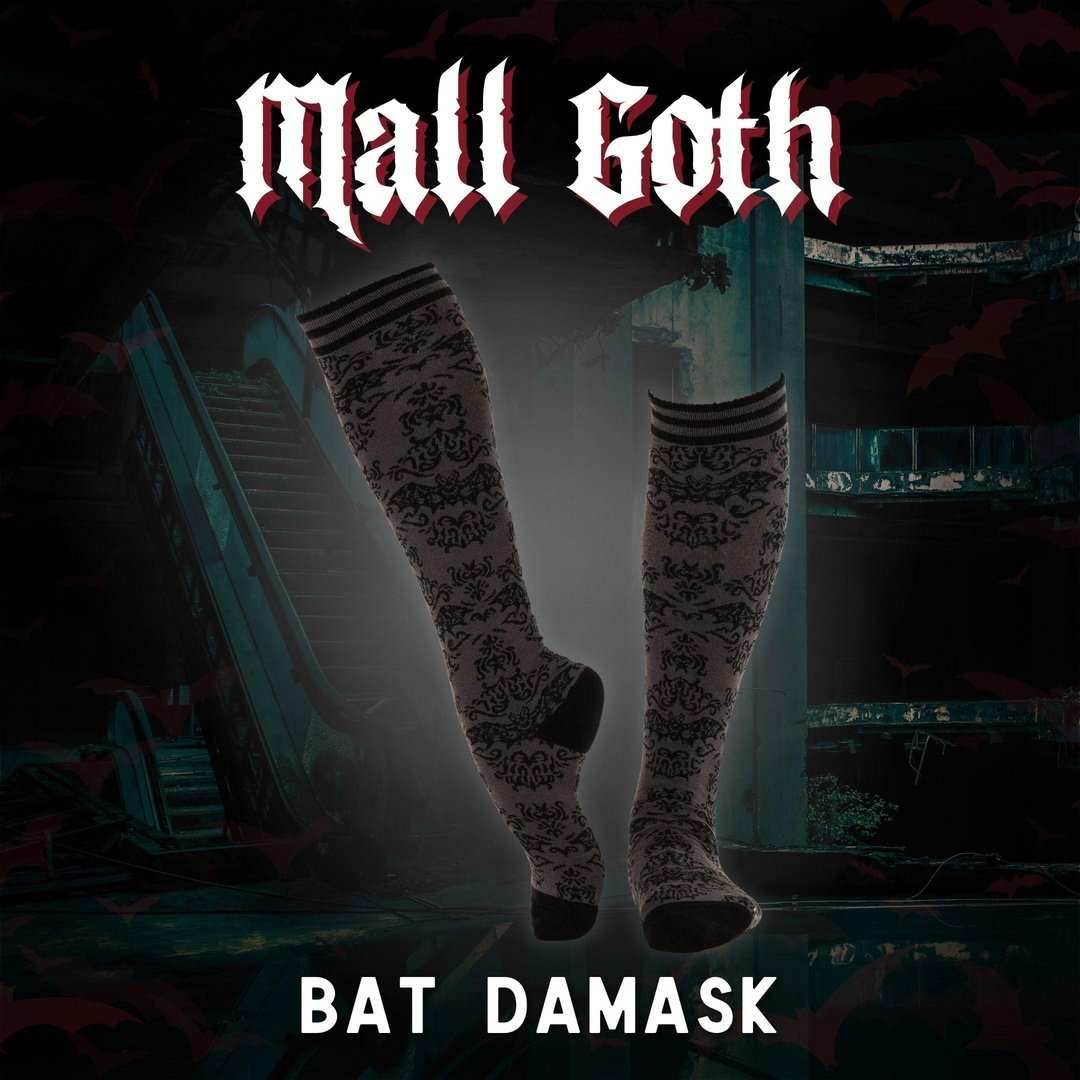 Bat Damask Knee High Socks - 