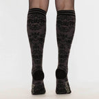 Grey & Black Knee High Sock Pack | 2 Designs - 