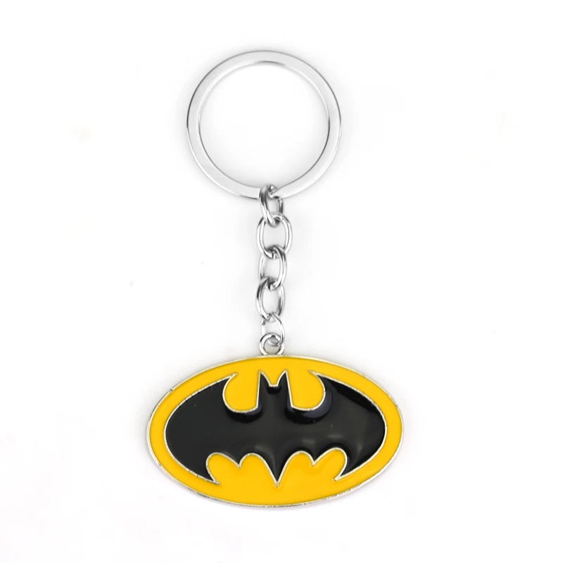 Bat Pendants Keychain Superheroes Movie Jewelry Car Key Ring Bags Key Chains Gifts Souvenir