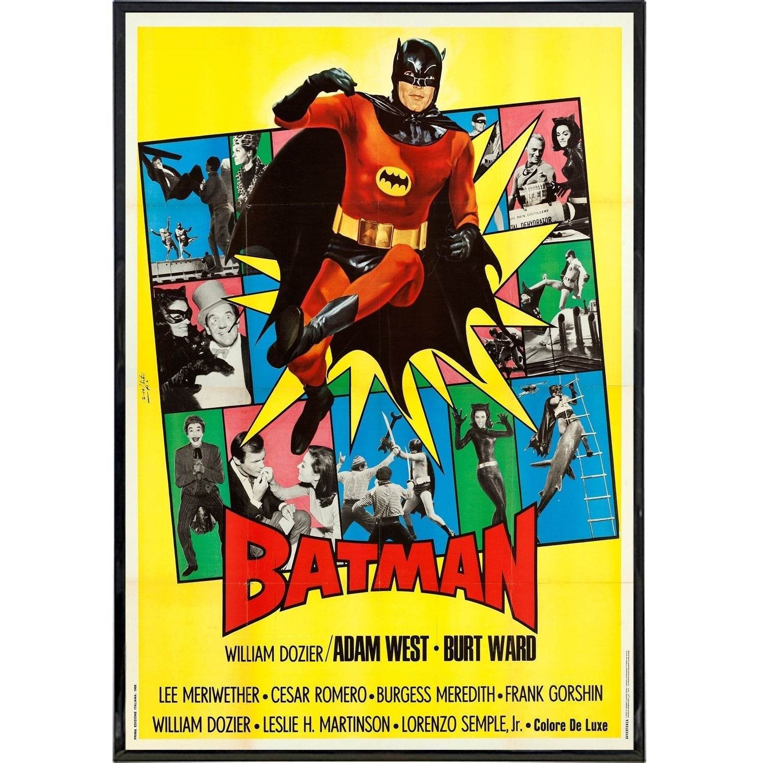 Batman 1966 Italian B-Side Film Poster Print - Print Only