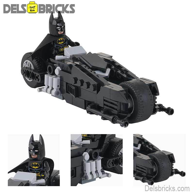 Batman & Batcycle Motorcycle Lego Minifigures Custom Toys - 