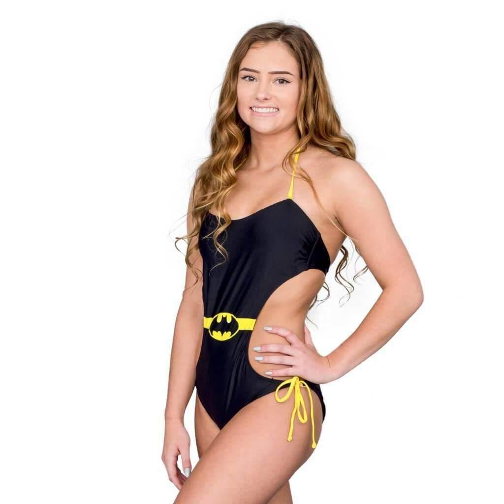 Batman Logo Bandeau Monokini Swimsuit - S