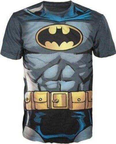 Batman Muscle Costume With Logo T-shirt - S