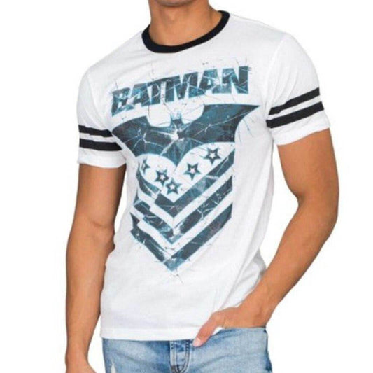 Batman The Dark Knight Arrow Logo White Mens T-Shirt - S
