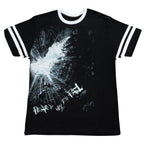 Batman The Dark Knight Fear is Why You Fail Striped sleeves Black Mens T-Shirt