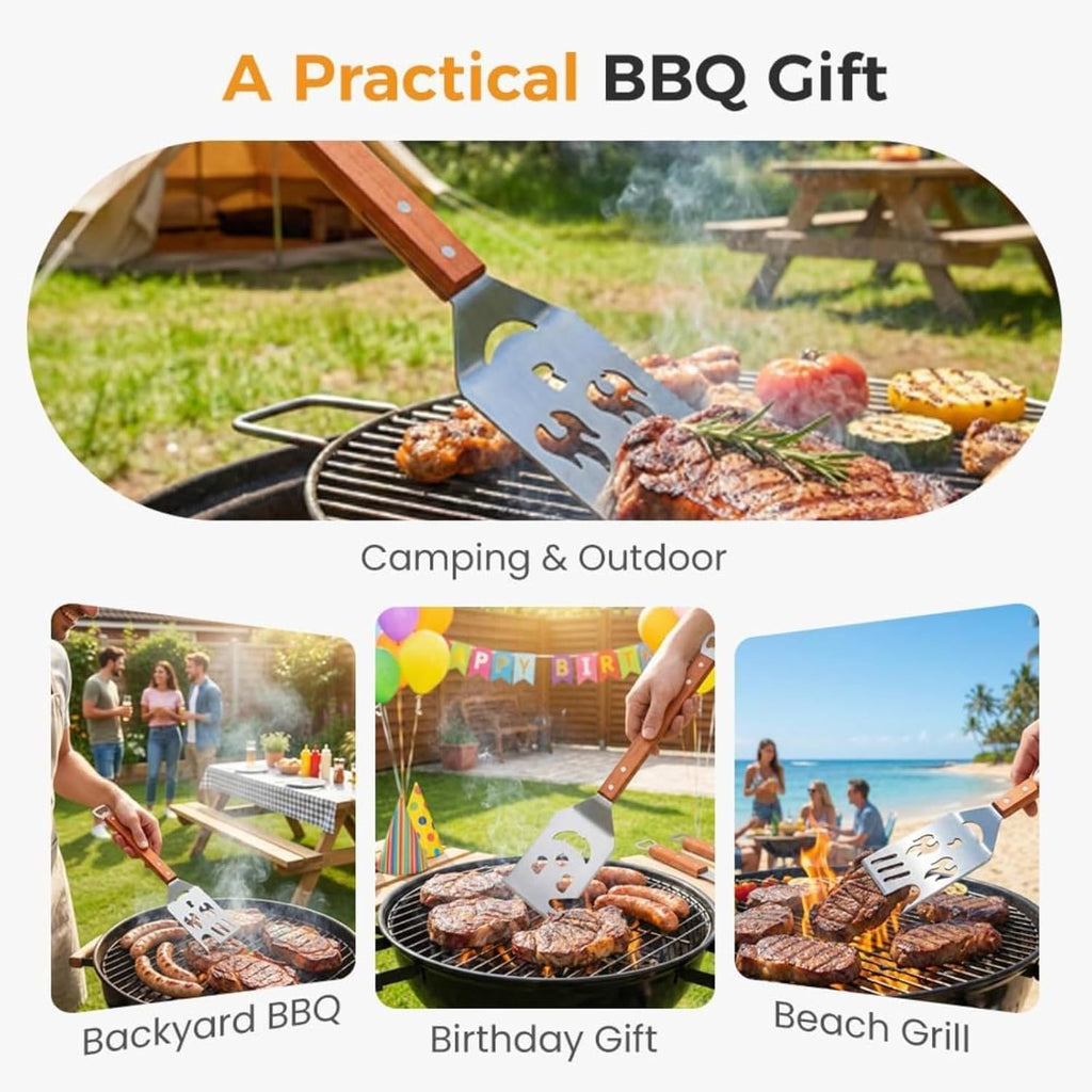 5-in-1 Stainless Steel BBQ Tool with Fork and Knife
