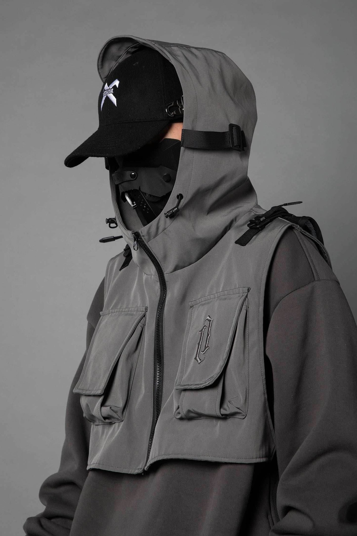 HiH34 Grey Tech Guard Hoodie - Grey / M