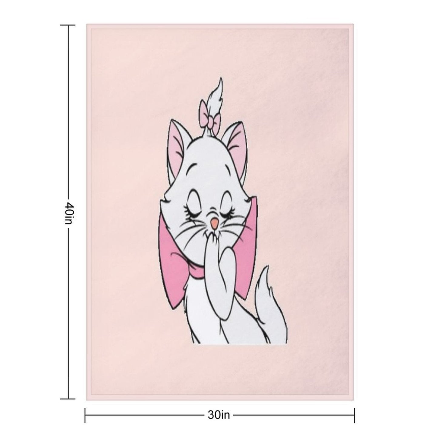 Marie Cute Aristocats. Beautiful Kitty. Cartoon Cat Teehee Throw Blanket