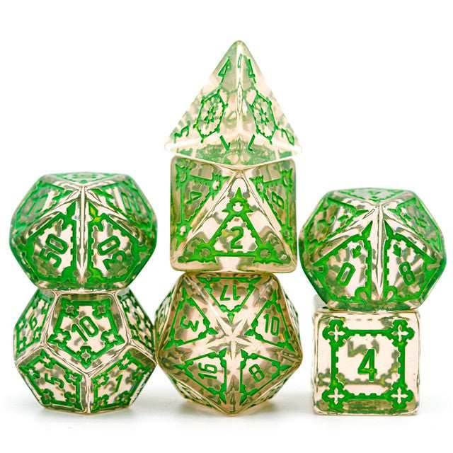 (Green) Huge Castle Dice (D6:25mm) 7-Dice - 