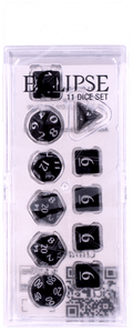 Ultra PRO: 11-Dice Set - Eclipse (Jet Black) - 
