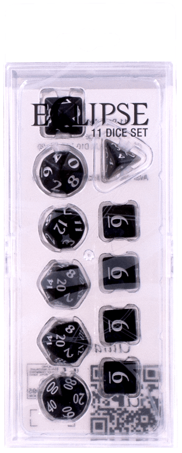 Ultra PRO: 11-Dice Set - Eclipse (Jet Black) - 