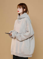 Women's Casual Hidden Hoodie - Beige / S