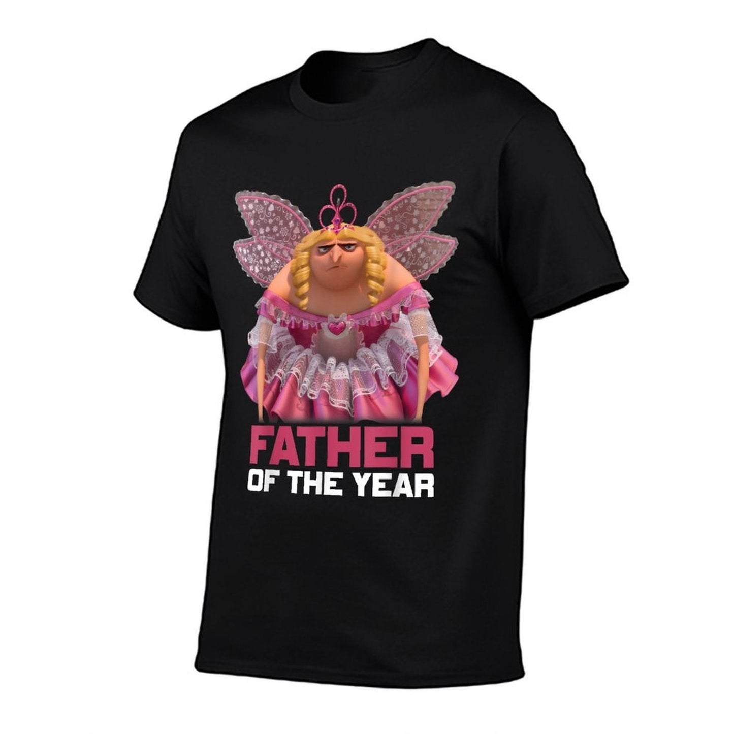 Despicable Me Minions Gru Fairy Father Graphic  Rolled Sleeves T-Shirt
