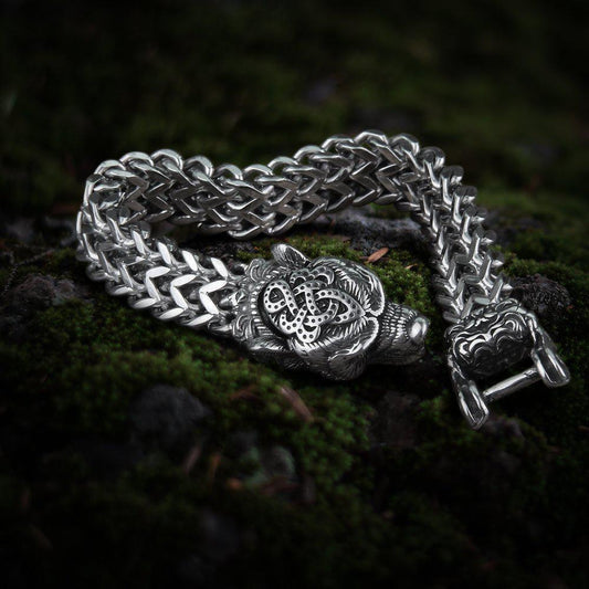 Bear Jewelry Berserker Bear Bracelet - Bijoux Viking nordiques en acier