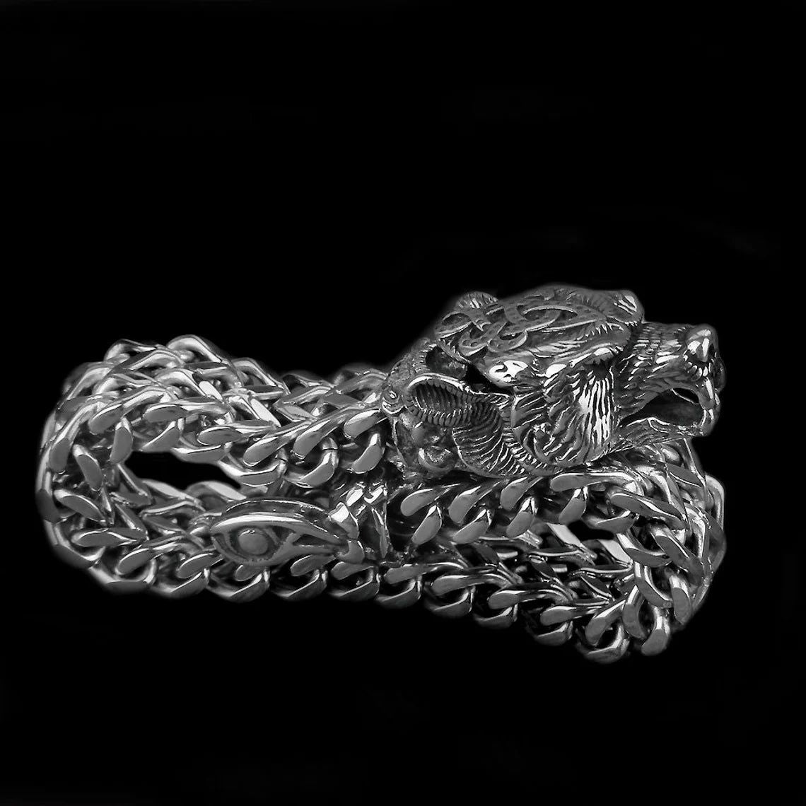 Bear Jewelry Berserker Bear Bracelet - Bijoux Viking nordiques en acier