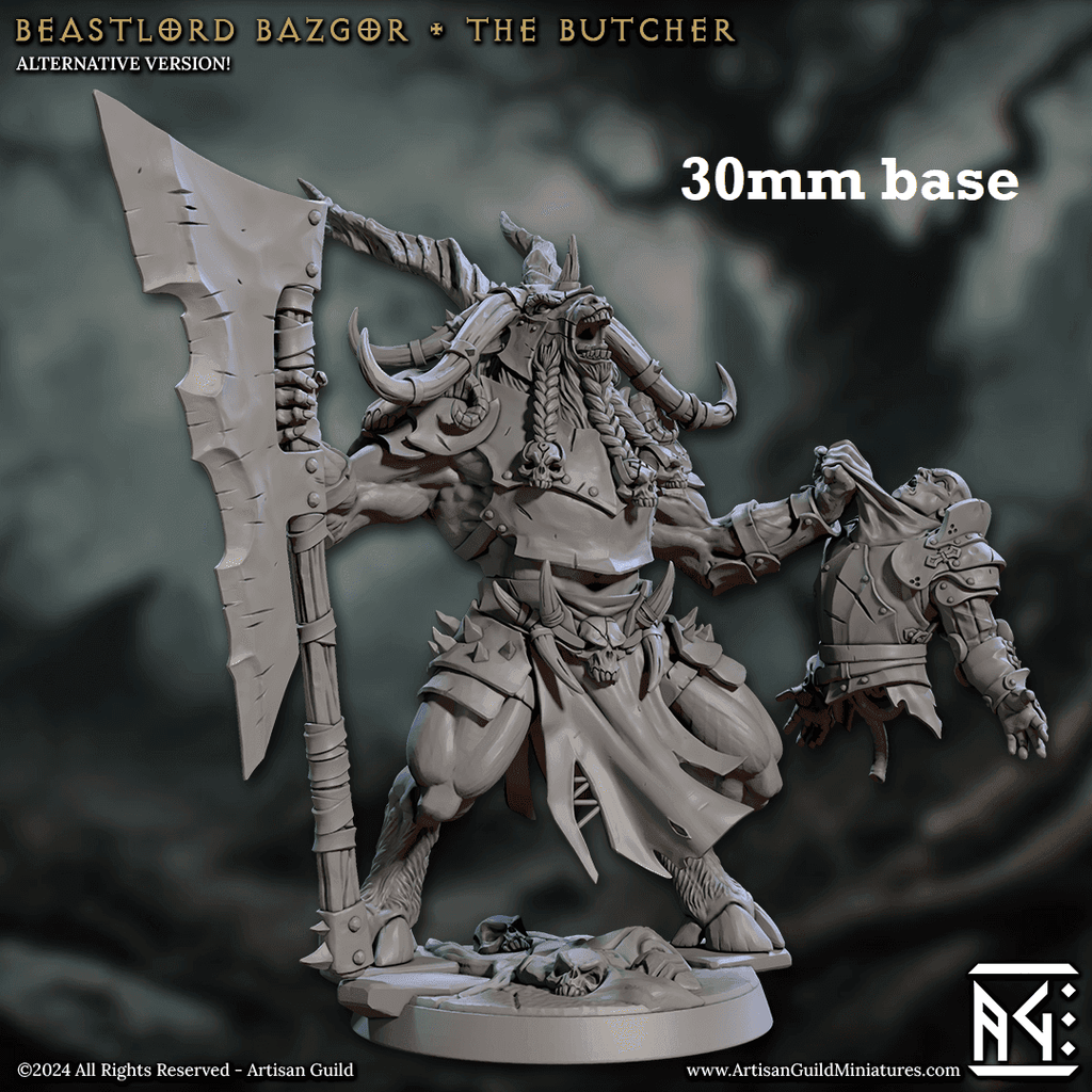 Beastlord Bazgor, the Butcher (Male Capra Warlord) - Holding Body