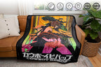 Cowboy Bebop Group Faye Spike Edward Ein Jet Black Fleece Throw Soft Lightweight Blanket 45x60 Inches - 