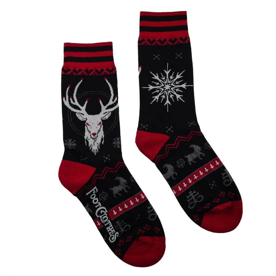 Krampus & Beelzebuck Holiday Crew Sock Pack | 2 Designs - 