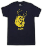 Beer Bear+Deer Mac Navy Adult T-shirt - S