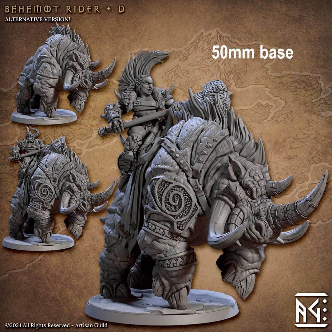 Behemot Rider (Base Sculpt D) - With Helmet / Double-Sided Axe