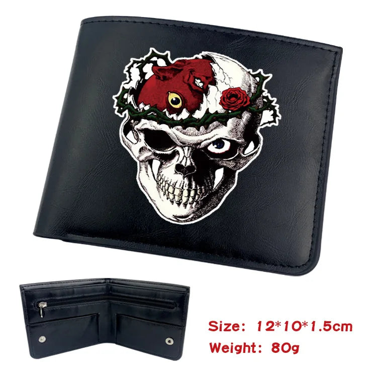 Berserk Animation Derivative Portable Folding Wallet Short Coin Purse with Card Holder