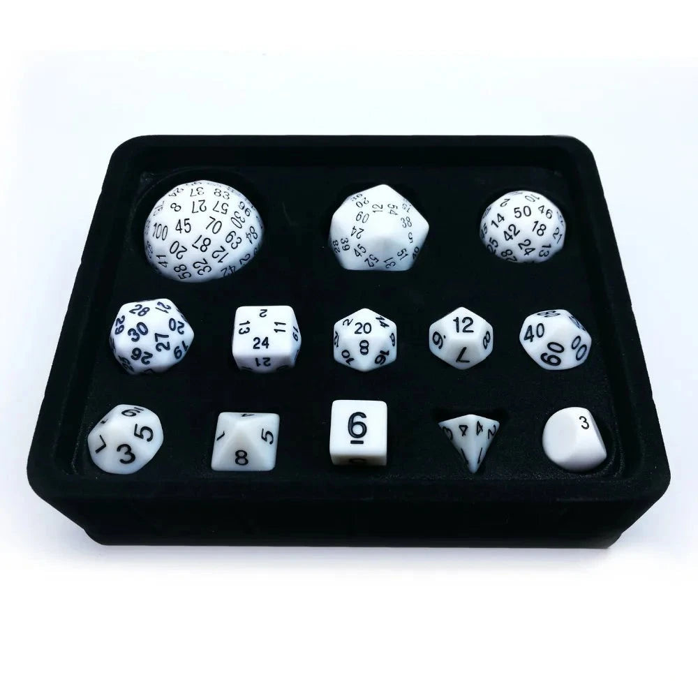 Bescon Complete Polyhedral Dice Set Opaque White