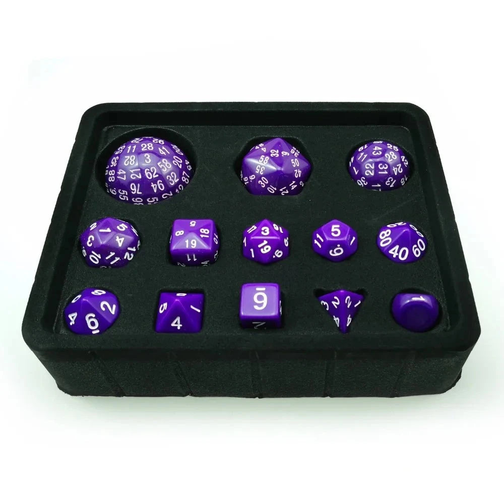 Bescon Complete Polyhedral RPG Dice Set Solid Purple