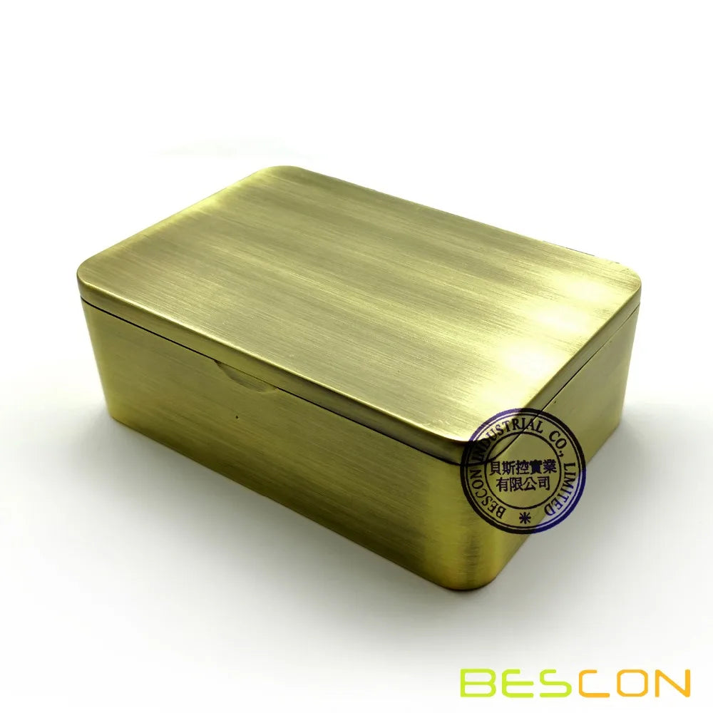 Bescon Deluxe Heavy Duty Brass Metal Dice Box for 7pcs Polyhedral RPG Dice Set