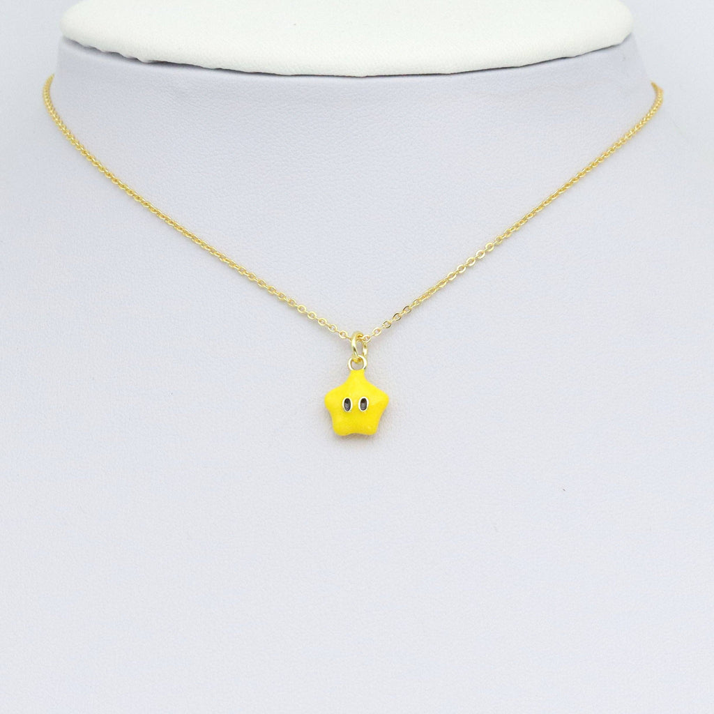 Cute Yellow Star Shape Charm Pendant, Sku#Y1038