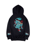 KH9033 Blue Kirin Embroidery Hoodie - Black / S