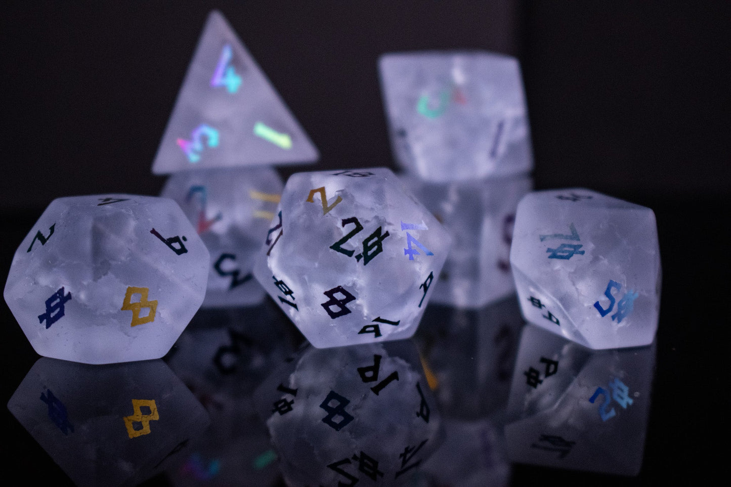 Bifrost Raised Lava Glass Dice Set