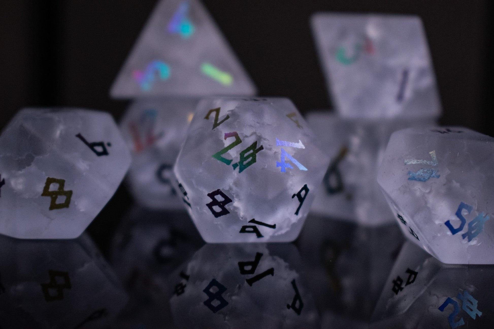 Bifrost Raised Lava Glass Dice Set